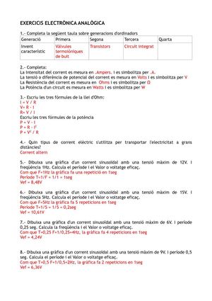 Exercicis Electrònica I: Solucions