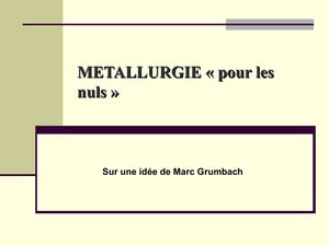 métallurgie pour les nuls 2 MG