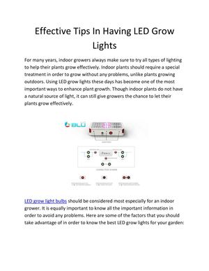 Investing the Exact LED Grow Light Bulbs for Indoor Greenhouses 