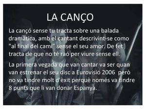 La cançó de sense tu