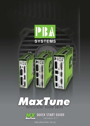 MaxTune Intelligent Servo Drive - PBA Systems