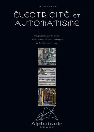 Plaquette "Electricité et Automatisme" du Groupe Alphatrade