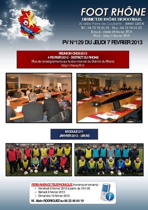 PV 129 du jeudi 7 février 2013