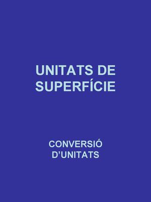 Unitats de superfície