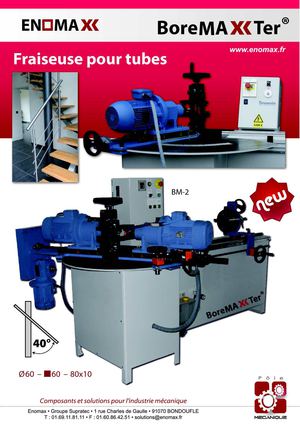 Enomax.fr • Fraiseuse pour tubes BoreMAXTer®