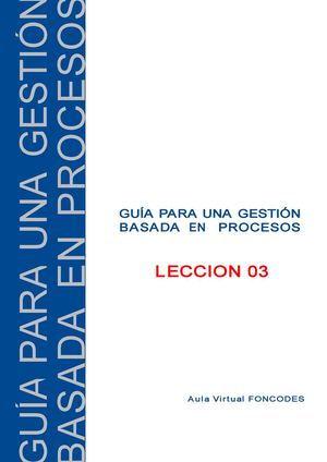 Tema 03 - Gestión por Procesos FONCODES