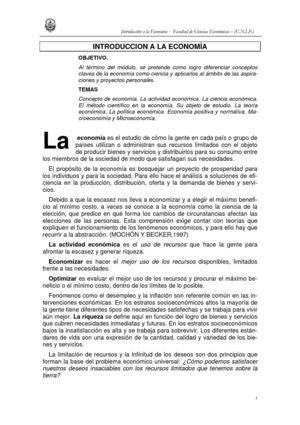 Introducción a la Economía.