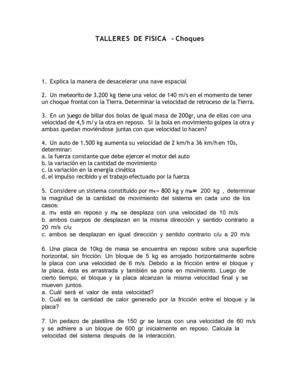 Talleres de Física- choques