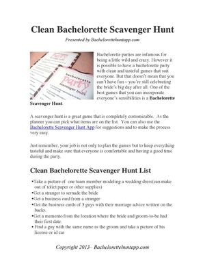 calaméo classy bachelorette party scavenger hunt