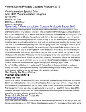 Calaméo - Victoria Top secret Printable Coupon codes February 2013 picture regarding Victoria Secrets Printable Coupons referred to as Calaméo - Victoria Key Printable Coupon codes February 2013