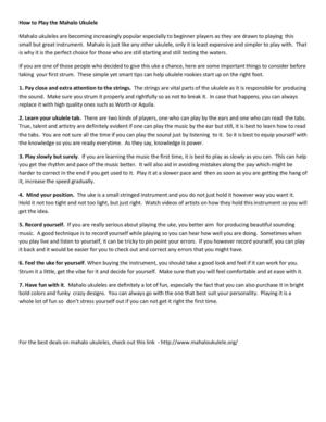 How to Play the Mahalo Ukulele