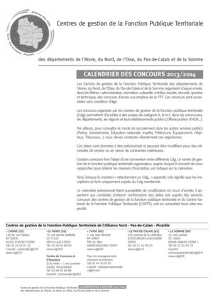 Calendrier des concours 2013