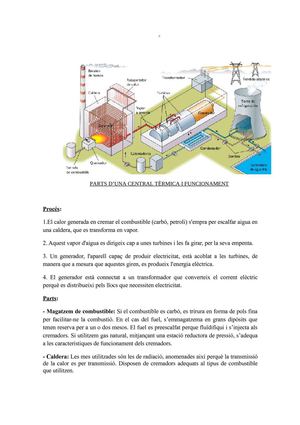 PARTS DE LA CENTRAL TÈRMICA I FUNCIONAENT..