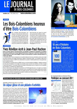 Le journal de Bois-Colombes JBC n°100 Février 2013 /Mars 2013 