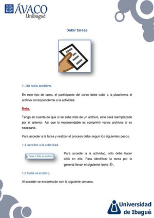 Subir tareas en Moodle