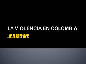 violencia en colombia