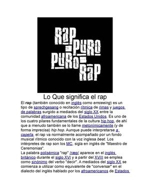 RAP HIP HOPREGGAE Y GRAFFITEROS