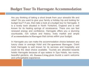 Budget Tour To Harrogate Accommodation