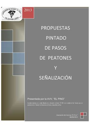 Pintado pasos peatones y señalización BDA. EL PINO