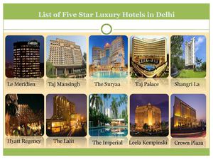 List of Five Star Luxury Hotels in Delhi