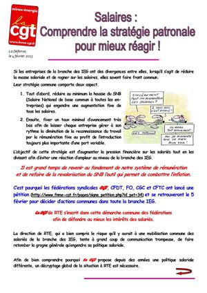 201-02-05-Info CGT sur les salaires à RTE et dans les IEG