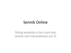 Najlepszy sennik online w Internecie