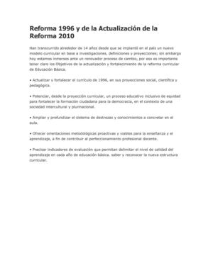 Actualizacion y reforma curricular