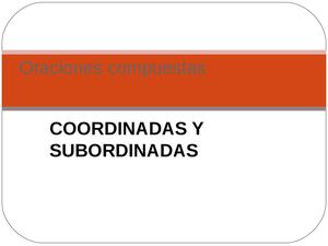 Oraciones compuestas