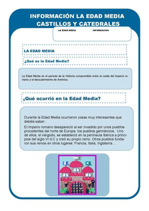 LA EDAD MEDIA, CASTILLOS Y CATEDRALES