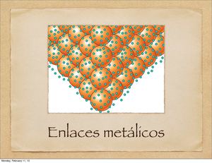 Enlaces metálicos y ejercicios de práctica
