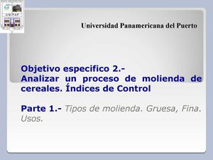 Análisis de un Proceso de Molienda - Parte 1
