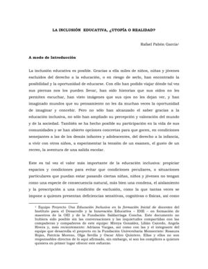 LA INCLUSIÓN EDUCATIVA, ¿UTOPÍA O REALIDAD?