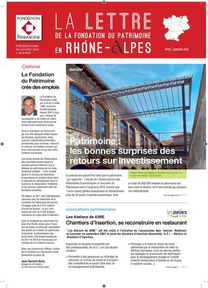 La Fondation du Patrimoine crée des emplois