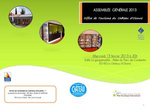 Rapport Assemblée Générale de l'Office de Tourisme du Château d'Olonne