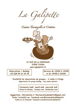 Carte de La Galipette - Hiver 2013