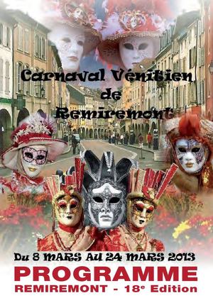 Programme Carnaval Vénitien Remiremont 2013