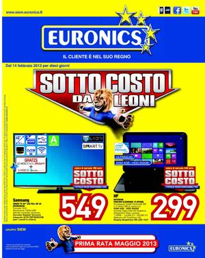 Volantino Euronics gruppo Siem dal 14/2 al 24/02/2013