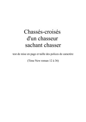 police Time New Roman echantillons de tailles