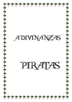 ADIVINANZAS PIRATAS