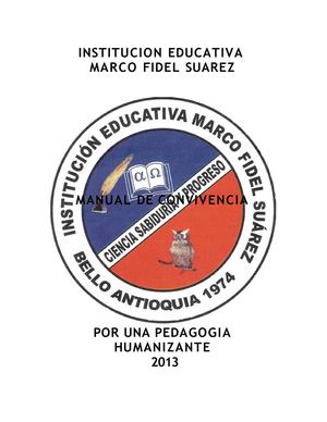 MANUAL DE CONVIVENCIA DE LA I.E. MARCO FIDEL SUAREZ