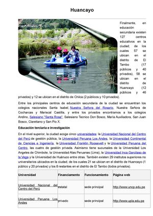 HUANCAYO CIUDAD INCONTRASTABLE