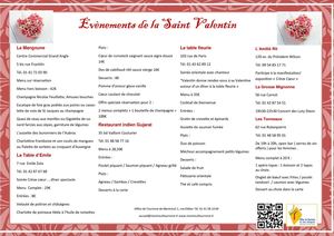 Evènements St Valentin 2013