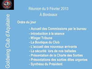COMPTE RENDU REUNION 9 FEVRIER