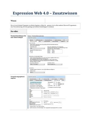 Expression Web 4.0 - Zusatzwissen