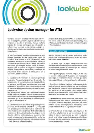 Lookwise device manager for ATM (es)