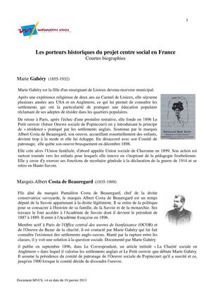 Les personnalités qui ont fait les centres sociaux