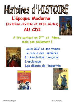 Histoires d'HISTOIRE 5ème/4ème