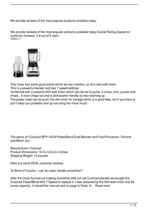 Cuisinart PowerBlend Duet