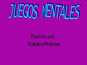 juegos mentales