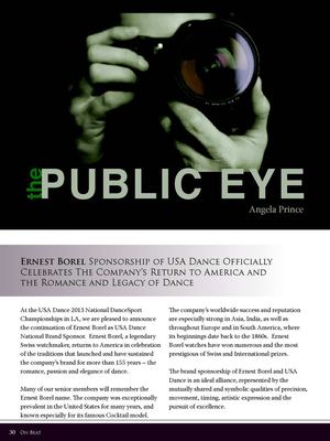 USA Dance - Swiss Watchmaker Ernest Borel Launch New Brand Alliance Sponsorship of USA Dance 2013 National DanceSport Championships in Los Angeles, April 5-7